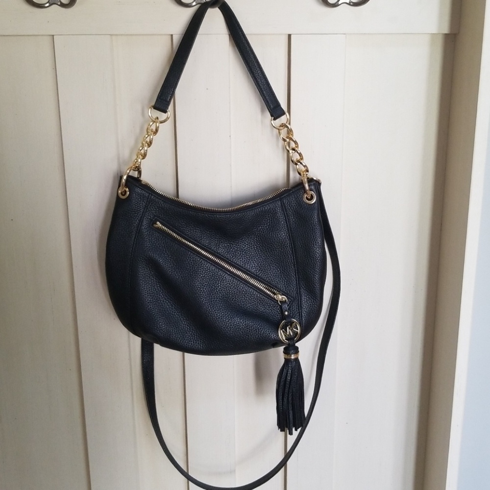 Michael Kors black leather crossbody